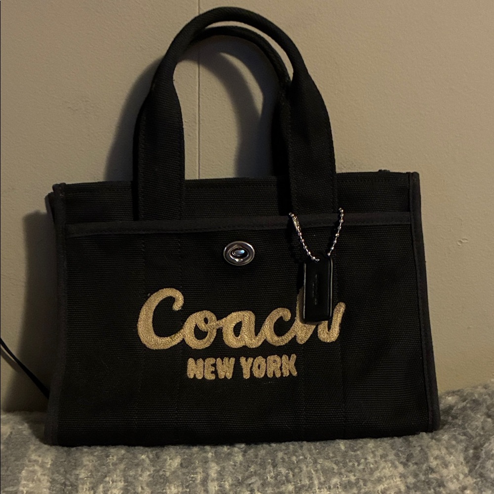 Coach Black and Cream Tote Bag